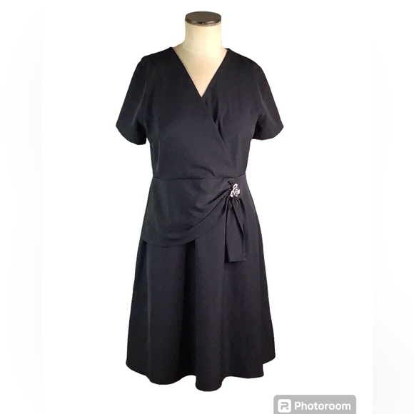 Dolce & Gabbana Black W/Silver Flower Dress, L, EUC - Picture 1 of 5